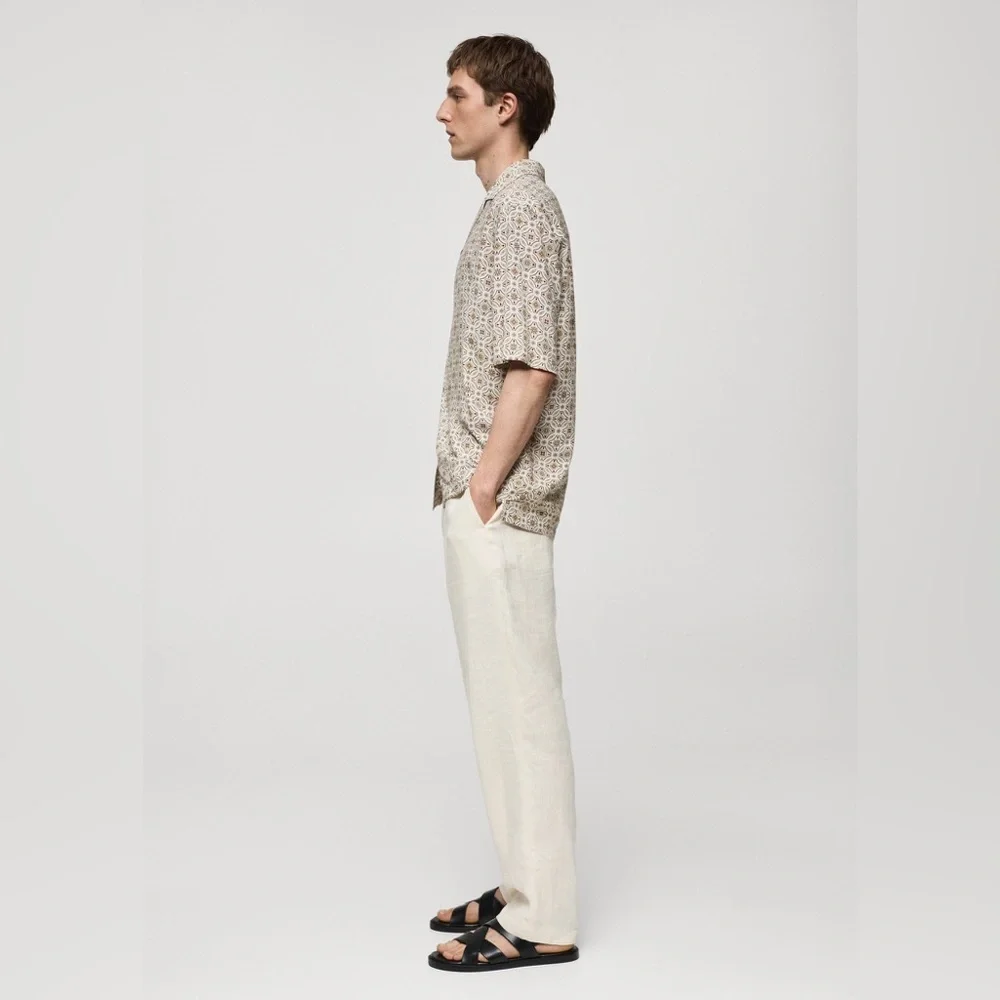 Mango MNG Patterned Fluid Regular Fit Shirt